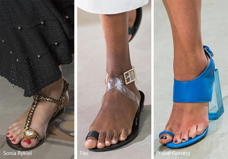 Clear block heels and decorated flats featured in the original article